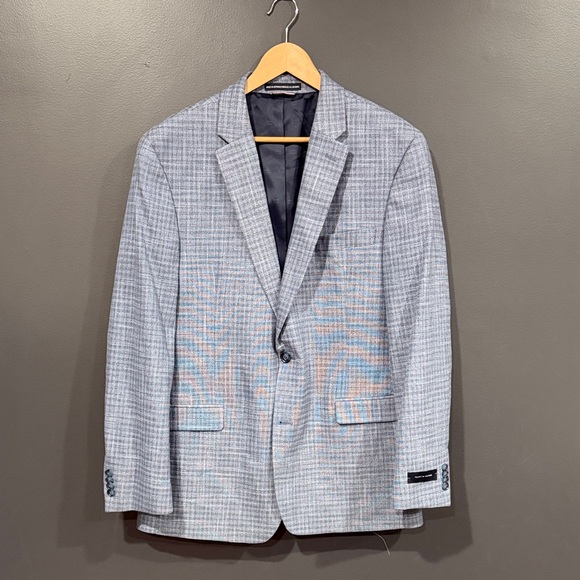 Tommy Hilfiger Elegant Blue Checkered Blazer NWT